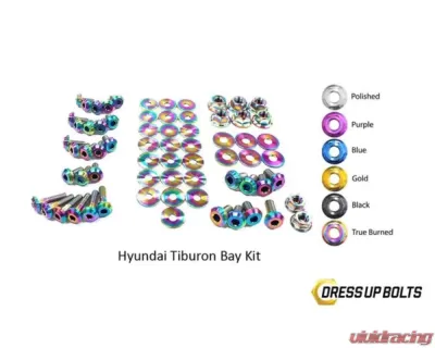 Dress Up Bolts Titanium Engine Bay Kit Hyundai Tiburon 2003-2008 - HYU-004-Ti-TB