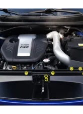 Dress Up Bolts Stage 1 Titanium Hardware Engine Bay Kit Hyundai Veloster 2012-2018                                     - HYU-006-Ti-GLD - Image 2