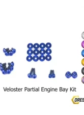 Dress Up Bolts Stage 1 Titanium Hardware Engine Bay Kit Hyundai Veloster 2012-2018                                     - HYU-006-Ti-BLU - Image 2
