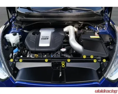 Dress Up Bolts Titanium Hardware Radiator Shroud Kit Hyundai Veloster 2012-2018 - HYU-007-Ti-PRP