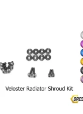 Dress Up Bolts Titanium Hardware Radiator Shroud Kit Hyundai Veloster 2012-2018                                     - HYU-007-Ti-POL - Image 2