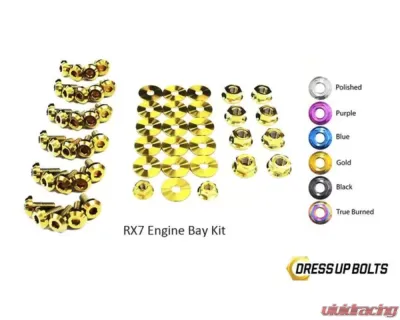 Dress Up Bolts Titanium Engine Bay Kit Mazda RX-7 FC/FC3S 1986-1991 - MAZ-008-Ti-GLD