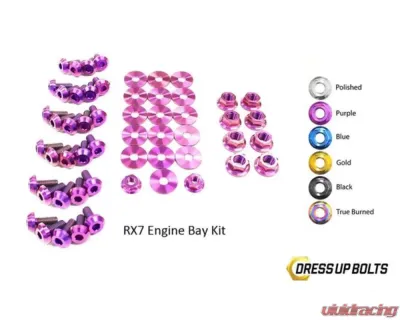 Dress Up Bolts Titanium Engine Bay Kit Mazda RX-7 FC/FC3S 1986-1991 - MAZ-008-Ti-PRP