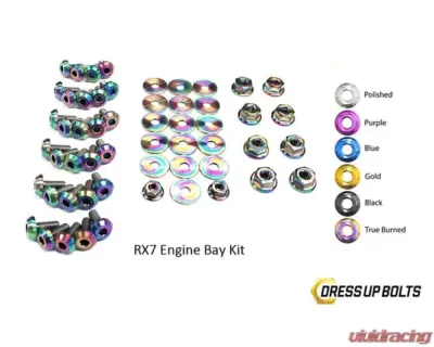 Dress Up Bolts Titanium Engine Bay Kit Mazda RX-7 FC/FC3S 1986-1991 - MAZ-008-Ti-TB
