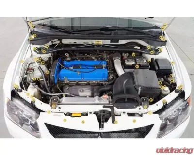 Dress Up Bolts Stage 2 Titanium Hardware Engine Bay Kit Mitsubishi Evo VIII - MIT-003-Ti-BLU