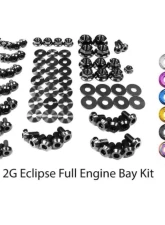 Dress Up Bolts Titanium Full Engine Bay Kit Mitsubishi 2G Eclipse DSM 1995-1999                                     - MIT-015-Ti-BLK - Image 4