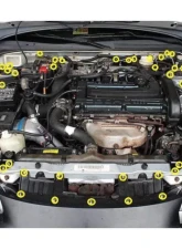 Dress Up Bolts Titanium Full Engine Bay Kit Mitsubishi 2G Eclipse DSM 1995-1999                                     - MIT-015-Ti-BLK - Image 2