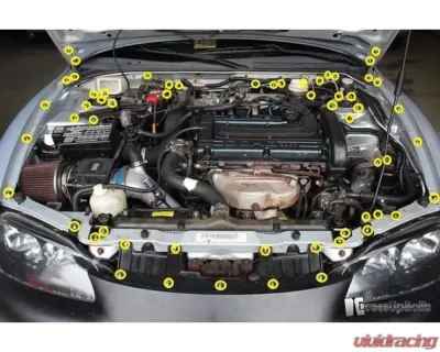 Dress Up Bolts Titanium Full Engine Bay Kit Eagle 2G Talon DSM 1995-1999 - MIT-019-Ti-TB