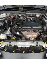 Dress Up Bolts Titanium Partial Engine Bay Kit Eagle 2G Talon DSM 1995-1999                                     - MIT-020-Ti-BLK - Image 2