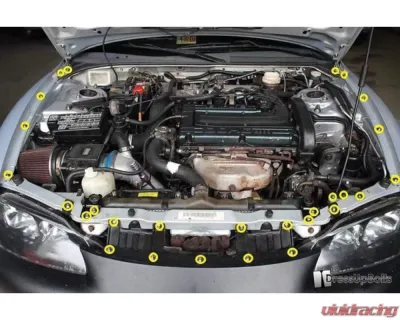 Dress Up Bolts Titanium Partial Engine Bay Kit Eagle 2G Talon DSM 1995-1999 - MIT-020-Ti-BLK