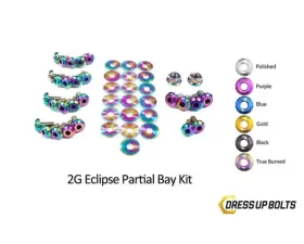 Dress Up Bolts Titanium Partial Engine Bay Kit Eagle 2G Talon DSM 1995-1999
