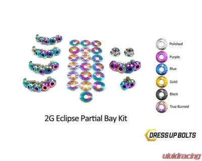 Dress Up Bolts Titanium Partial Engine Bay Kit Eagle 2G Talon DSM 1995-1999 - MIT-020-Ti-TB