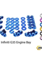 Dress Up Bolts Titanium Engine Bay Kit Infiniti G35 Coupe | Sedan 2003-2007                                     - NIS-001-Ti-BLU - Image 3