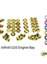 Dress Up Bolts Titanium Engine Bay Kit Infiniti G35 Coupe | Sedan 2003-2007                                     - NIS-001-Ti-GLD - Image 3