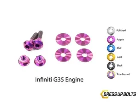 Dress Up Bolts Titanium Hardware Engine Cover Kit Infiniti VQ35DE G35 Engine
