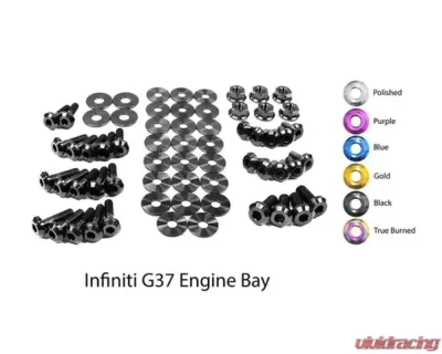Dress Up Bolts Titanium Engine Bay Kit Infiniti G37 Coupe | Sedan 2008-2013 - NIS-005-Ti-BLK