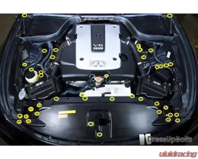 Dress Up Bolts Titanium Engine Bay Kit Infiniti G37 Coupe | Sedan 2008-2013 - NIS-005-Ti-TB