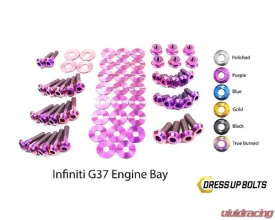 Dress Up Bolts Titanium Engine Bay Kit Infiniti G37 Coupe | Sedan 2008-2013 - NIS-005-Ti-PRP