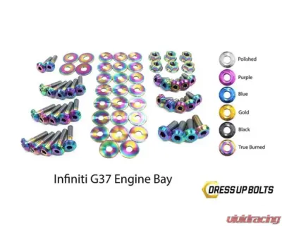 Dress Up Bolts Titanium Engine Bay Kit Infiniti G37 Coupe | Sedan 2008-2013 - NIS-005-Ti-TB