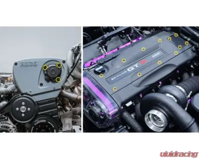 Dress Up Bolts Stage 1 Titanium Hardware Engine Kit Nissan RB26 Engine - NIS-036-Ti-PRP