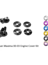 Dress Up Bolts Titanium Engine Cover Kit Nissan Maxima 2000-2003                                     - NIS-048-Ti-BLK - Image 2