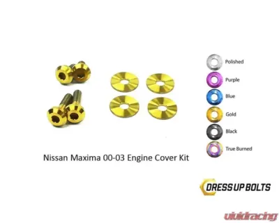 Dress Up Bolts Titanium Engine Cover Kit Nissan Maxima 2000-2003 - NIS-048-Ti-GLD