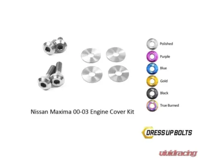 Dress Up Bolts Titanium Engine Cover Kit Nissan Maxima 2000-2003 - NIS-048-Ti-POL