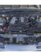 Dress Up Bolts Stage 1 Titanium Hardware Engine Bay Kit Nissan Silvia S15 1999-2002                                     - NIS-056-Ti-BLK - Image 3