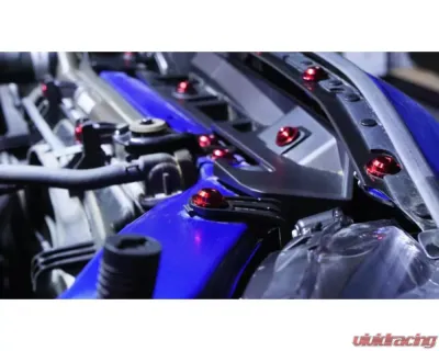 Dress Up Bolts Stage 2 Titanium Hardware Engine Bay Kit Subaru WRX | STI 2015-2021 - SUB-015-Ti-BLU
