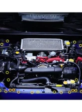 Dress Up Bolts Stage 2 Titanium Hardware Engine Bay Kit Subaru WRX | STI 2015-2021                                     - SUB-015-Ti-BLU - Image 5