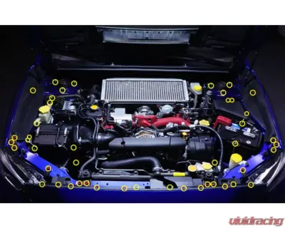Dress Up Bolts Stage 2 Titanium Hardware Engine Bay Kit Subaru WRX | STI 2015-2021 - SUB-015-Ti-BLU