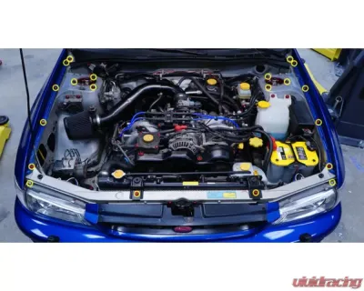 Dress Up Bolts Stage 1 Titanium Hardware Engine Bay Kit Subaru Impreza GC8 1992-2001 - SUB-020-Ti-PRP