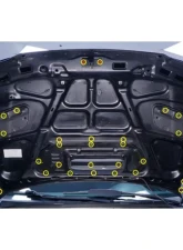Dress Up Bolts Titanium Hardware RS Hood Kit Subaru Impreza GC8 1992-2001                                     - SUB-024-Ti-BLU - Image 2