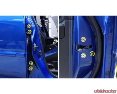 Dress Up Bolts Titanium Hardware Door Kit Subaru Impreza GC8 1992-2001 - SUB-026-Ti-BLU