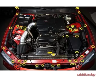 Dress Up Bolts Titanium Full Engine Bay Kit Lexus IS300 1998-2005 - TOY-003-Ti-POL