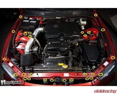 Dress Up Bolts Titanium Partial Engine Bay Kit Lexus IS300 1998-2005 - TOY-004-Ti-TB