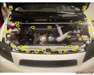 Dress Up Bolts Titanium Engine Bay Kit Scion tC 2005-2010 - TOY-017-Ti-PRP