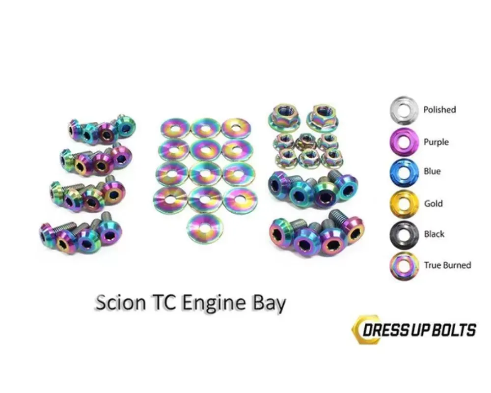 Dress Up Bolts Titanium Engine Bay Kit Scion tC 2005-2010 - TOY-017-Ti-TB
