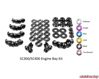 Dress Up Bolts Titanium Engine Bay Kit Lexus SC300 | SC400 1992-2000 - TOY-031-Ti-BLK