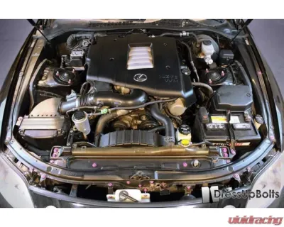 Dress Up Bolts Titanium Engine Bay Kit Lexus SC300 | SC400 1992-2000 - TOY-031-Ti-BLK