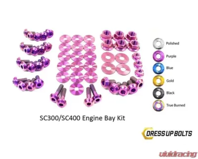 Dress Up Bolts Titanium Engine Bay Kit Lexus SC300 | SC400 1992-2000 - TOY-031-Ti-PRP