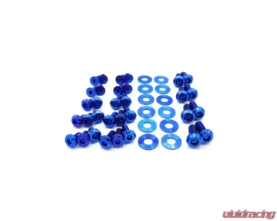 Dress Up Bolts Titanium Hardware Door Kit Volkswagen GTI MK7 2015-2021 - VKW-003-Ti-BLU