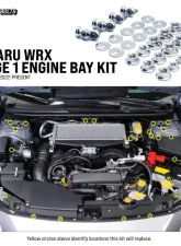 Dress Up Bolts Stage 1 Titanium Hardware Engine Bay Kit Subaru WRX 2022+                                     - SUB-038-Ti-BLK - Image 4