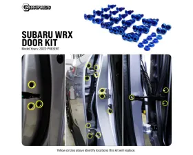 Dress Up Bolts Titanium Hardware Door Kit Subaru WRX 2022+