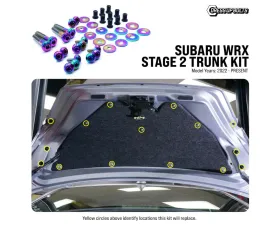 Dress Up Bolts Stage 2 Titanium Hardware Trunk Kit Subaru WRX 2022+