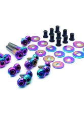 Dress Up Bolts Stage 2 Titanium Hardware Trunk Kit Subaru WRX 2022+                                     - SUB-045-Ti-BLU - Image 4