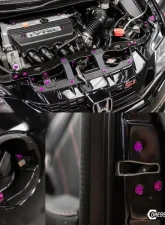 Dress Up Bolts Stage 1 Titanium Hardware Engine Bay Kit Honda Civic Si 2012-2015                                     - HON-075-Ti-BLK - Image 3