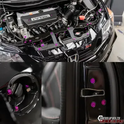 Dress Up Bolts Stage 1 Titanium Hardware Engine Bay Kit Honda Civic Si 2012-2015 - HON-075-Ti-BLK
