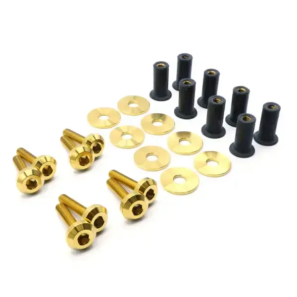 Dress Up Bolts Titanium Hardware Plastic Clip Delete Kit Honda Civic Si 2012-2015 - HON-077-Ti-GLD