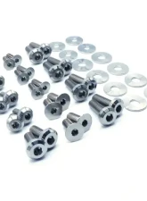 Dress Up Bolts Titanium Hardware Door Kit Honda Civic Si 2012-2015                                     - HON-079-Ti-BLU - Image 2